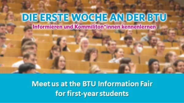 Meet us at the BTU Information Fair for first-year students